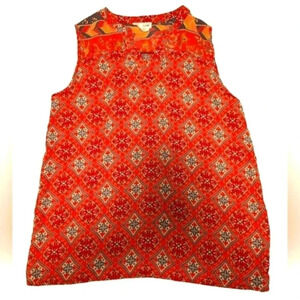 Artisan Ny Vintage Blouse for Women Sleeveless V- Neck Colorful SZ M